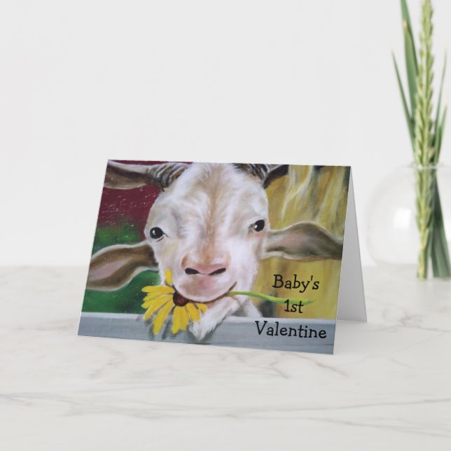 Cartes Pour Fêtes Annuelles "AUCUNE BÉBÉ-HEUREUSE 1ère VALENTINE (Devant)