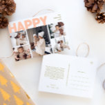 Cartes Pour Fêtes Annuelles Audacieuse année moderne en revue Cinq photo Happy<br><div class="desc">Envoyez des voeux chaleureux cette saison de vacances avec cette année moderne unique et mignonne, audacieuse en revue joyeuse carte postale de vacances. Son design sobre et minimaliste présente des éléments d'inspiration boho dans les tons rose clair, corail pastel, vert sauge, bleu et pêche. Célébrant l'esprit festif de décembre, ce...</div>