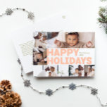 Cartes Pour Fêtes Annuelles Audacieuse Année Moderne En Revue Six Photo Happy<br><div class="desc">Envoyez des voeux chaleureux cette saison de vacances avec cette année moderne unique et mignonne, audacieuse en commentaire six photos joyeux carte postale de vacances. Son design sobre et minimaliste présente des éléments d'inspiration boho dans les tons rose clair, corail pastel, vert sauge, bleu et pêche. Célébrant l'esprit festif de...</div>