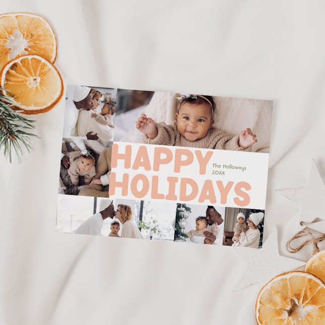 Cartes Pour Fêtes Annuelles Audacieuse Année Moderne En Revue Six Photo Happy (Créateur téléchargé)