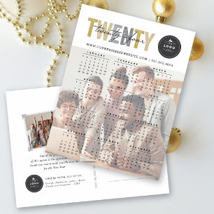 Cartes Pour Fêtes Annuelles Audacieux Mix Typographie 2025 Calendrier moderne 