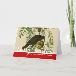 Cartes Pour Fêtes Annuelles Audubon American Crow Black Bird