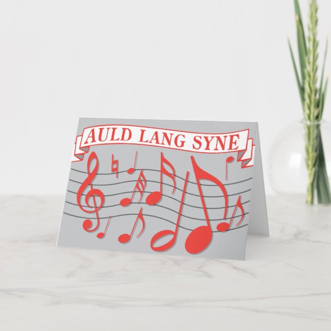 Cartes Pour Fêtes Annuelles Auld Lang Syne (Devant)