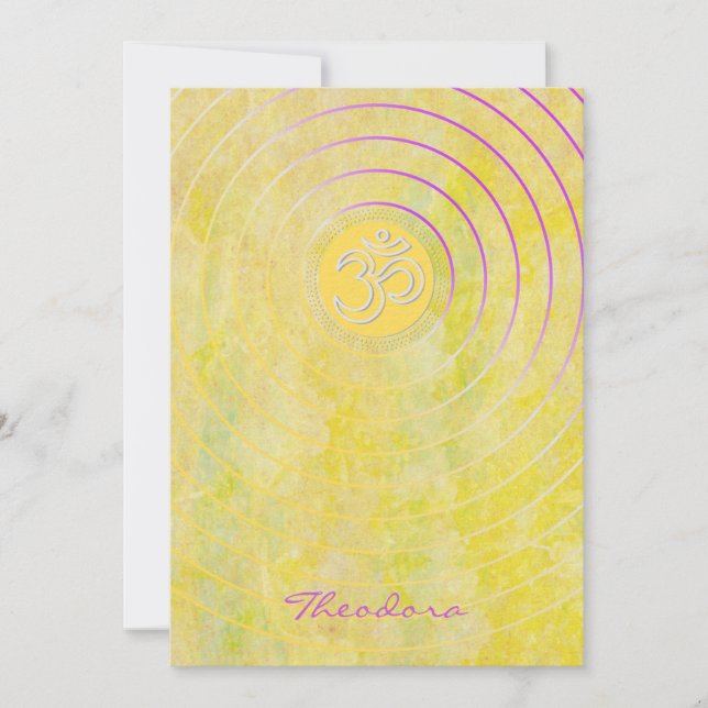 Cartes Pour Fêtes Annuelles AUM "Imperial Yellow" (Devant)