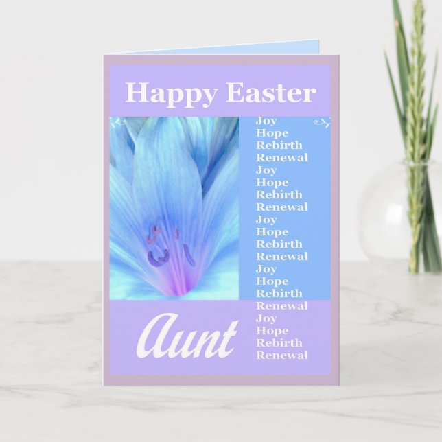 CARTES POUR FÊTES ANNUELLES AUNT (Devant)