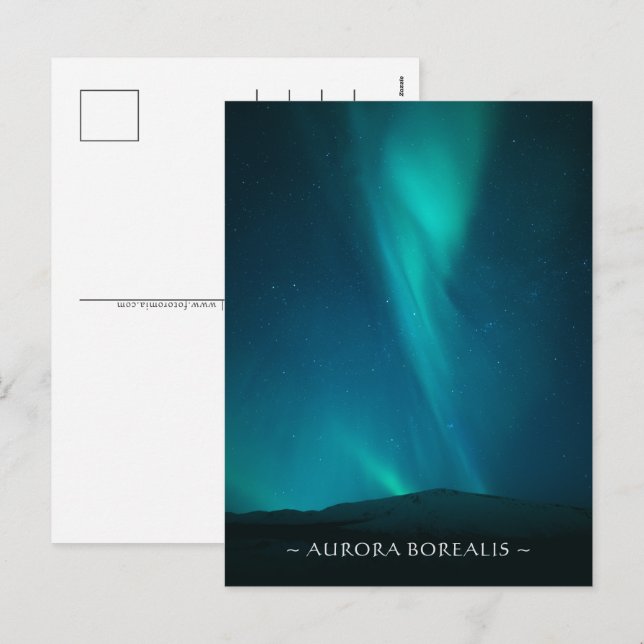 Cartes Pour Fêtes Annuelles Aurora Borealis (Devant / Derrière)