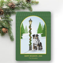 Aussie Chien Noël Lampe à Neige Post