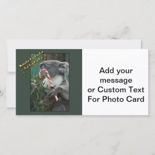 Cartes Pour Fêtes Annuelles Aussie Christmas Koala avec Sucre de canne