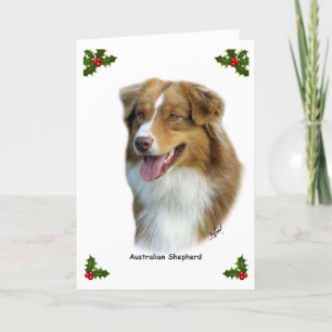 Cartes Pour Fêtes Annuelles Australian Shepherd 9K4D-16