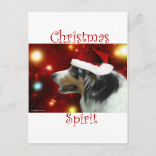 Cartes Pour Fêtes Annuelles Australian Shepherd Christmas Spirit