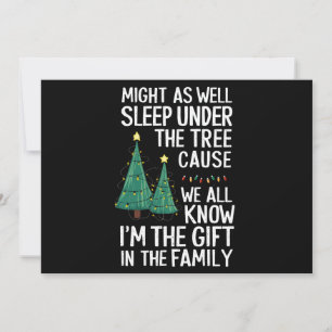 Cartes Pour Fêtes Annuelles Autant dormir sous l'arbre Cadeau de Noël