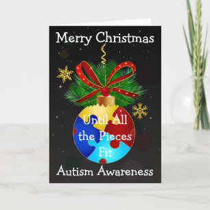 Cartes Pour Fêtes Annuelles Autism Bauble