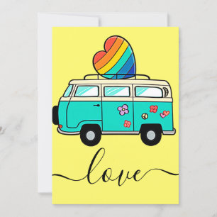Cartes Pour Fêtes Annuelles autobus de l'amour