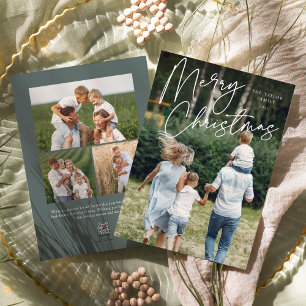 Cartes Pour Fêtes Annuelles Autographe   Joyeux Noël photo verticale