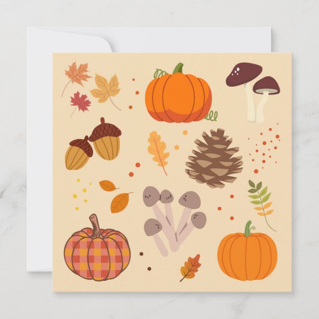 Cartes Pour Fêtes Annuelles Automne (Devant)