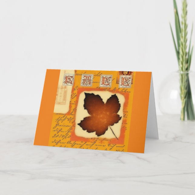 CARTES POUR FÊTES ANNUELLES AUTOMNE (Devant)