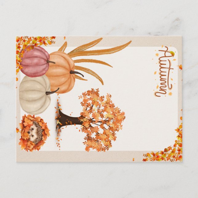 Cartes Pour Fêtes Annuelles Automne (Devant)