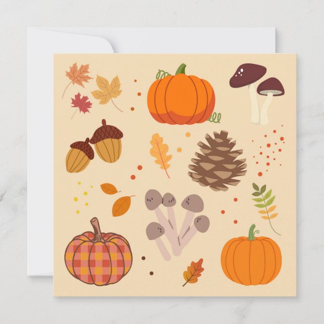 Cartes Pour Fêtes Annuelles Automne (Devant)