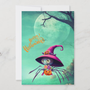 Cartes Pour Fêtes Annuelles Automne/araignée/sorcière/halloween