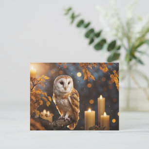 Cartes Pour Fêtes Annuelles Automne Automne Equinoxe Mystical Candles Owles