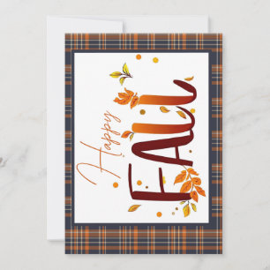 Cartes Pour Fêtes Annuelles automne/automne/feuille/plaid