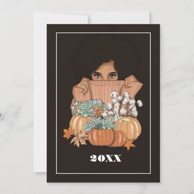 Cartes Pour Fêtes Annuelles Automne - Automne Salutation d'action de grâces (Devant)