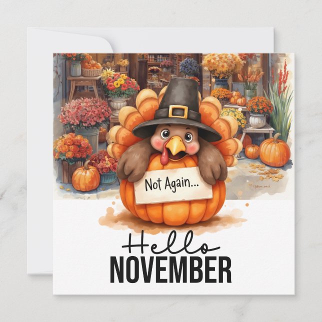 Cartes Pour Fêtes Annuelles Automne automne Turquie à Florisshop Thanksgiving (Devant)