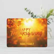 Automne doré Bokeh – Joyeux Thanksgiving