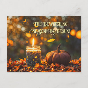 Cartes Pour Fêtes Annuelles Automne Equinox Mabon Citrouille de bougie