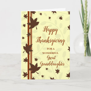 Cartes Pour Fêtes Annuelles Automne Feuilles Bon thanksgiving Grande Petite-fi