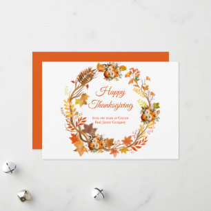 Cartes Pour Fêtes Annuelles Automne Feuilles Thankesgiving