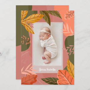 Cartes Pour Fêtes Annuelles Automne Photo Annonces de naissance