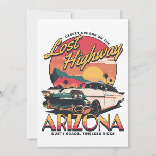 Cartes Pour Fêtes Annuelles Autoroute Perdue - Arizona - Routes Dusty Voyage i