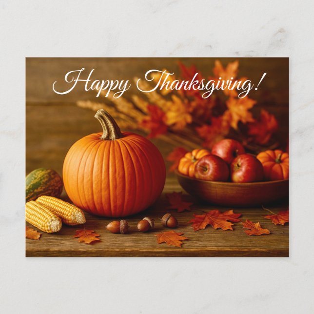 Cartes Pour Fêtes Annuelles Autumn Harvest Still Life Postcard (Devant)