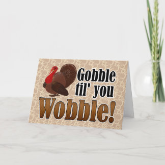 Cartes Pour Fêtes Annuelles Avalez jusqu'à ce que vous bon thanksgiving drôle