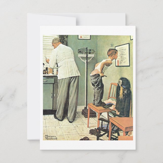 Cartes Pour Fêtes Annuelles Avant Le Tir 1958 Norman Rockwell (Devant)