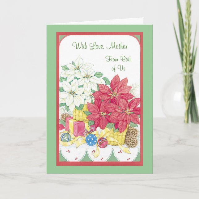 Cartes Pour Fêtes Annuelles Avec amour, mère de tous les deux nous (Devant)