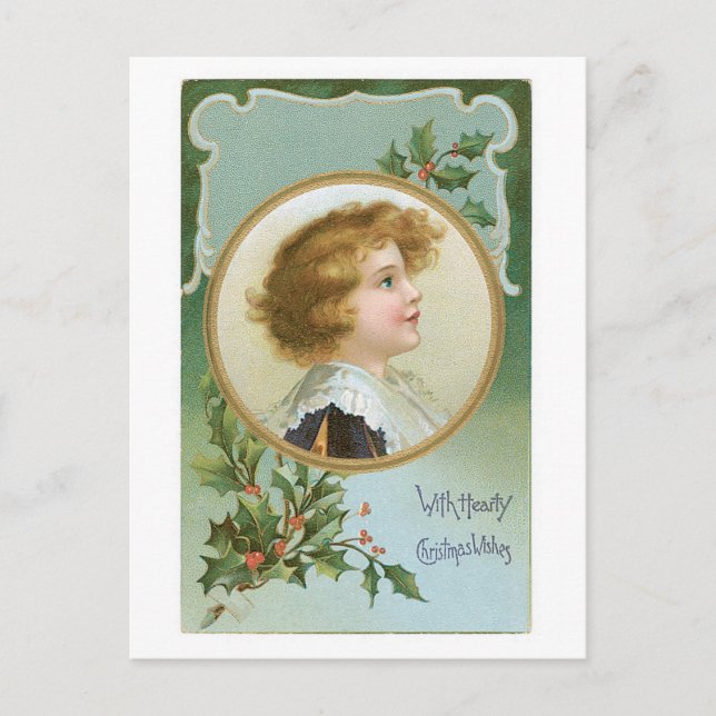 Cartes Pour Fêtes Annuelles Avec de généreux voeux de Noël (Devant)