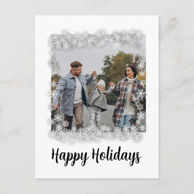 Cartes Pour Fêtes Annuelles Avec des flocons de neige (Devant)