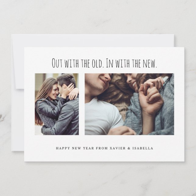 Cartes Pour Fêtes Annuelles Avec La Nouvelle Photo Nouvel An (Devant)