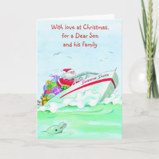 Cartes Pour Fêtes Annuelles Avec l'amour à Noël, pour un cher fils et une fami