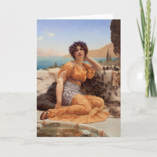 Cartes Pour Fêtes Annuelles Avec les violettes tressées et la robe longue du