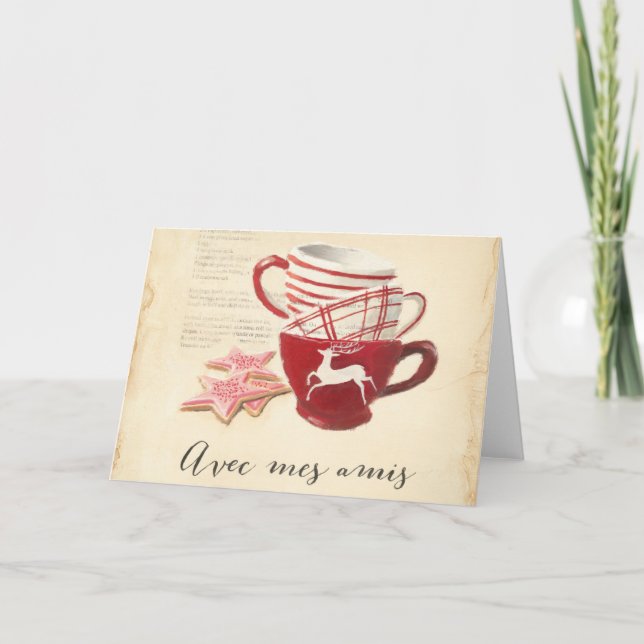 Cartes Pour Fêtes Annuelles Avec Mes Amis (Devant)