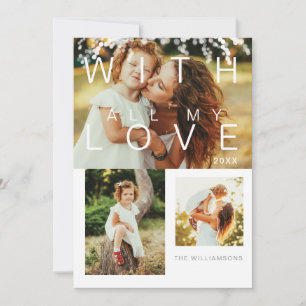 Cartes Pour Fêtes Annuelles Avec mon amour Photo multiple minimaliste modern