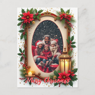 Cartes Pour Fêtes Annuelles Avec sa propre photo Sentiments enneigés