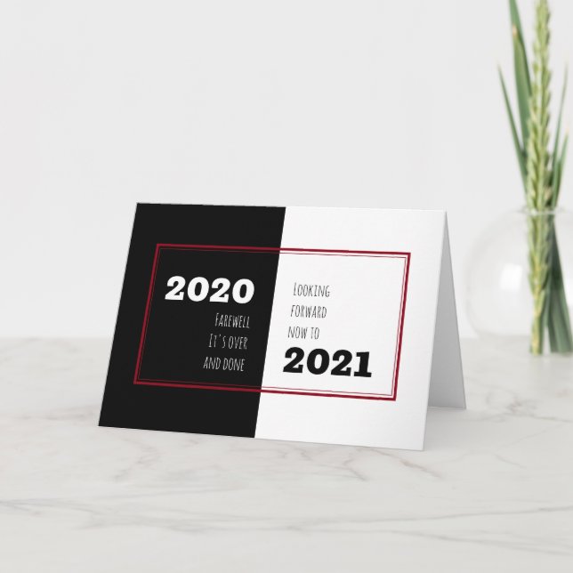 Cartes Pour Fêtes Annuelles AVENIR 2020 | Perspectives 2021 | Nouvel An (Devant)
