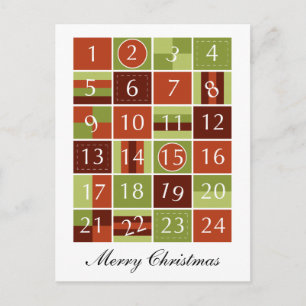 Cartes Pour Fêtes Annuelles Avent Calendar