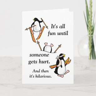 Cartes De Vœux Ski Humour Zazzle Fr