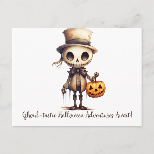 Cartes Pour Fêtes Annuelles Aventures d'Halloween Ghoul-tastic Await Halloween (Devant)