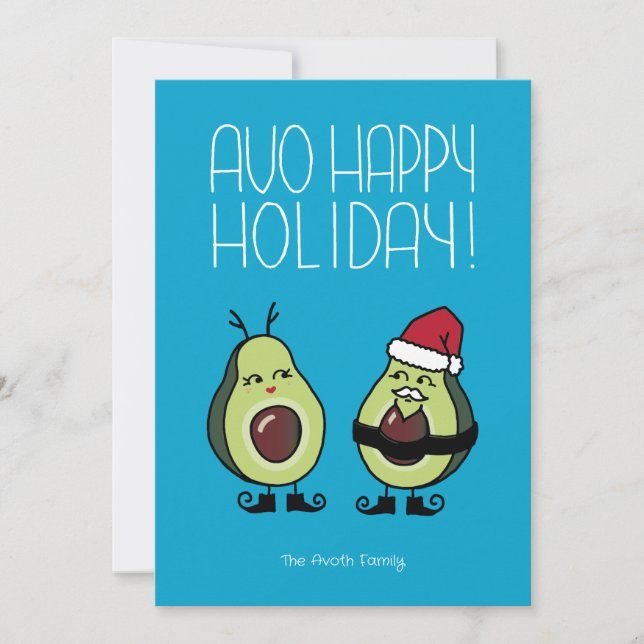 Cartes Pour Fêtes Annuelles Avo Happy Holiday - Cerulean (Devant)